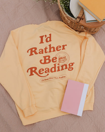 Rather Be Reading Crew Golden