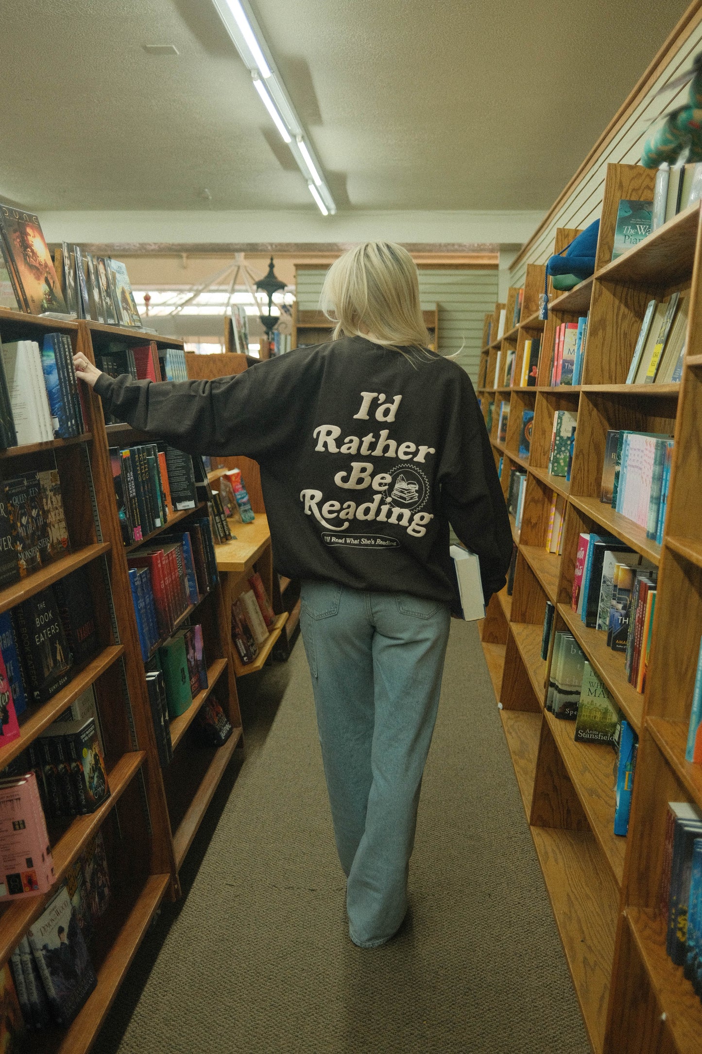 Rather Be Reading Crew Brown