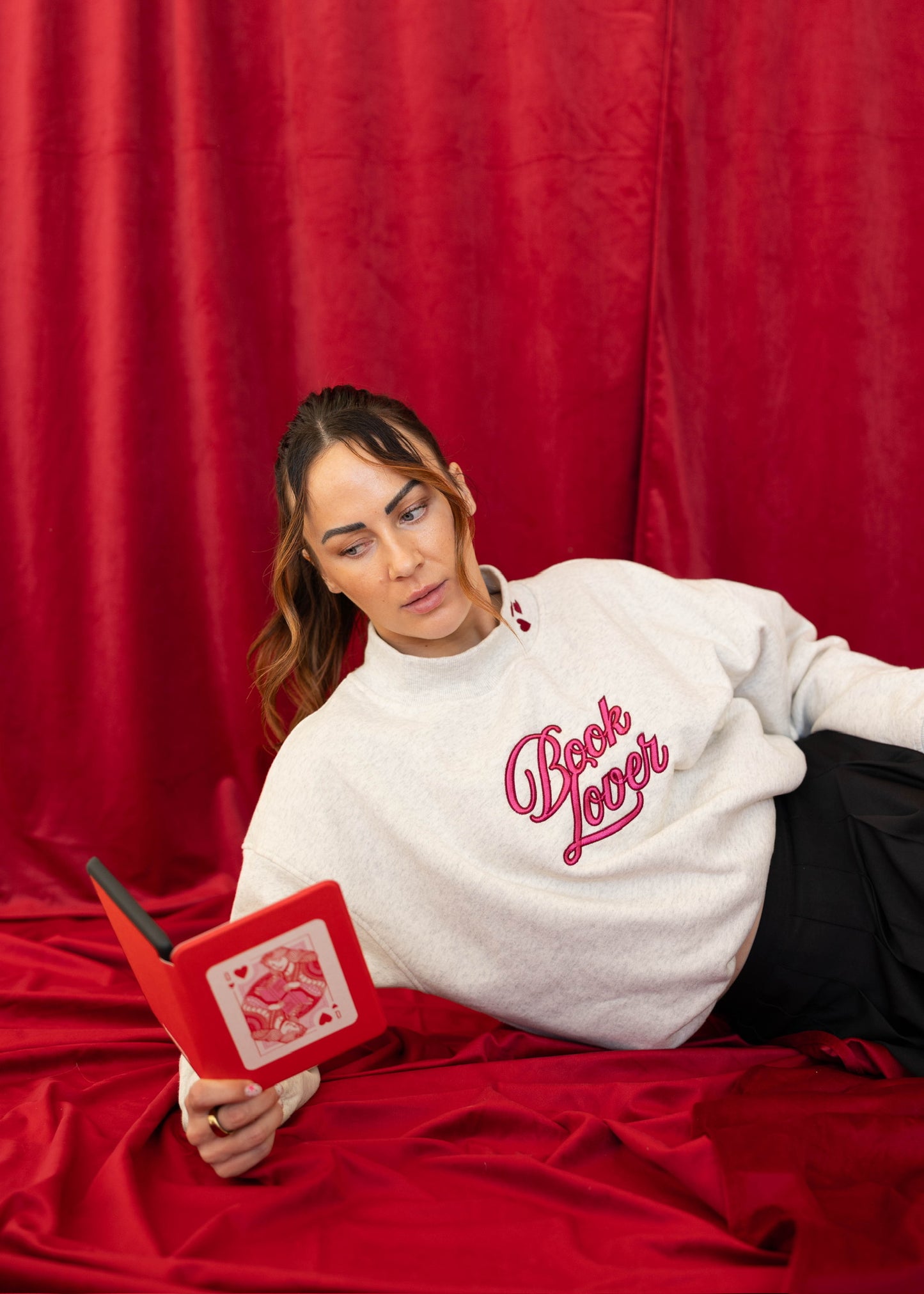 Book Lover Mock-Neck